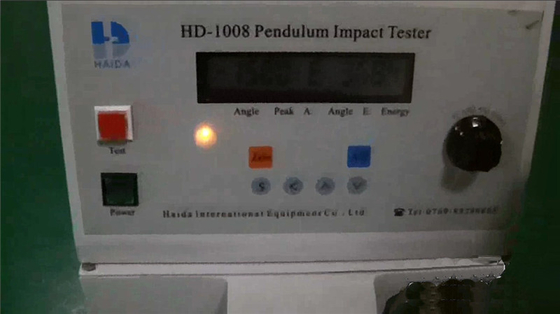 Máquina de prueba de goma del indicador digital, equipo de prueba del impacto de Charpy del material plástico