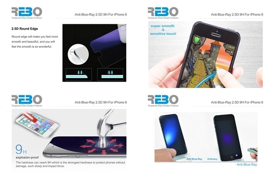 5 capas de la galaxia a prueba de explosiones Ray azul anti de cristal moderado S5 de Samsung
