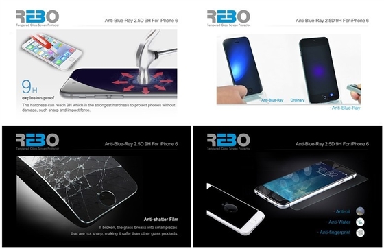 5 capas de la galaxia a prueba de explosiones Ray azul anti de cristal moderado S5 de Samsung