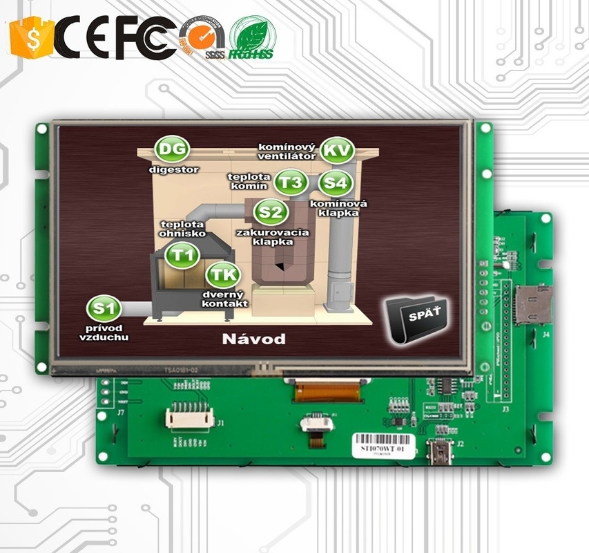 Interfaz en serie 5,6&quot; módulo de la pantalla LCD color con el tablero de la impulsión del PWB