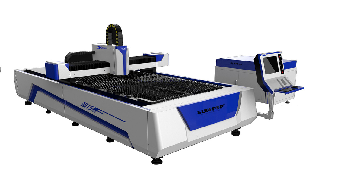 cortador del laser de la fibra 500W con el × 3000m m de la talla 1500 del corte para la hoja para corte de metales